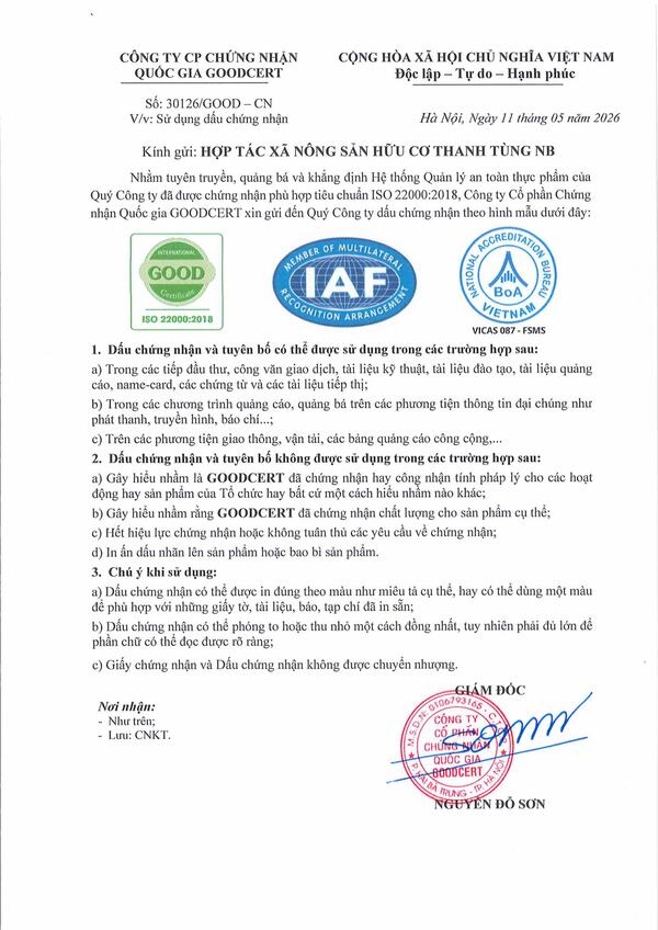 Chứng nhận ISO 22000:2018